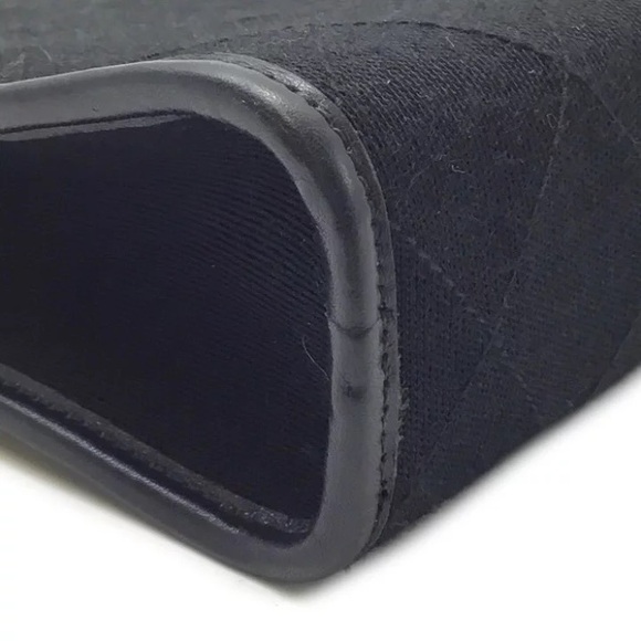 Authentic CHANEL vintage cotton leather snap clutch 24k gold - Picture 7 of 11